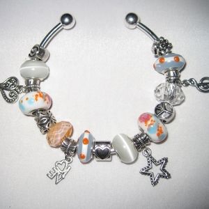 Handmade Silver Plated Charm Bracelet